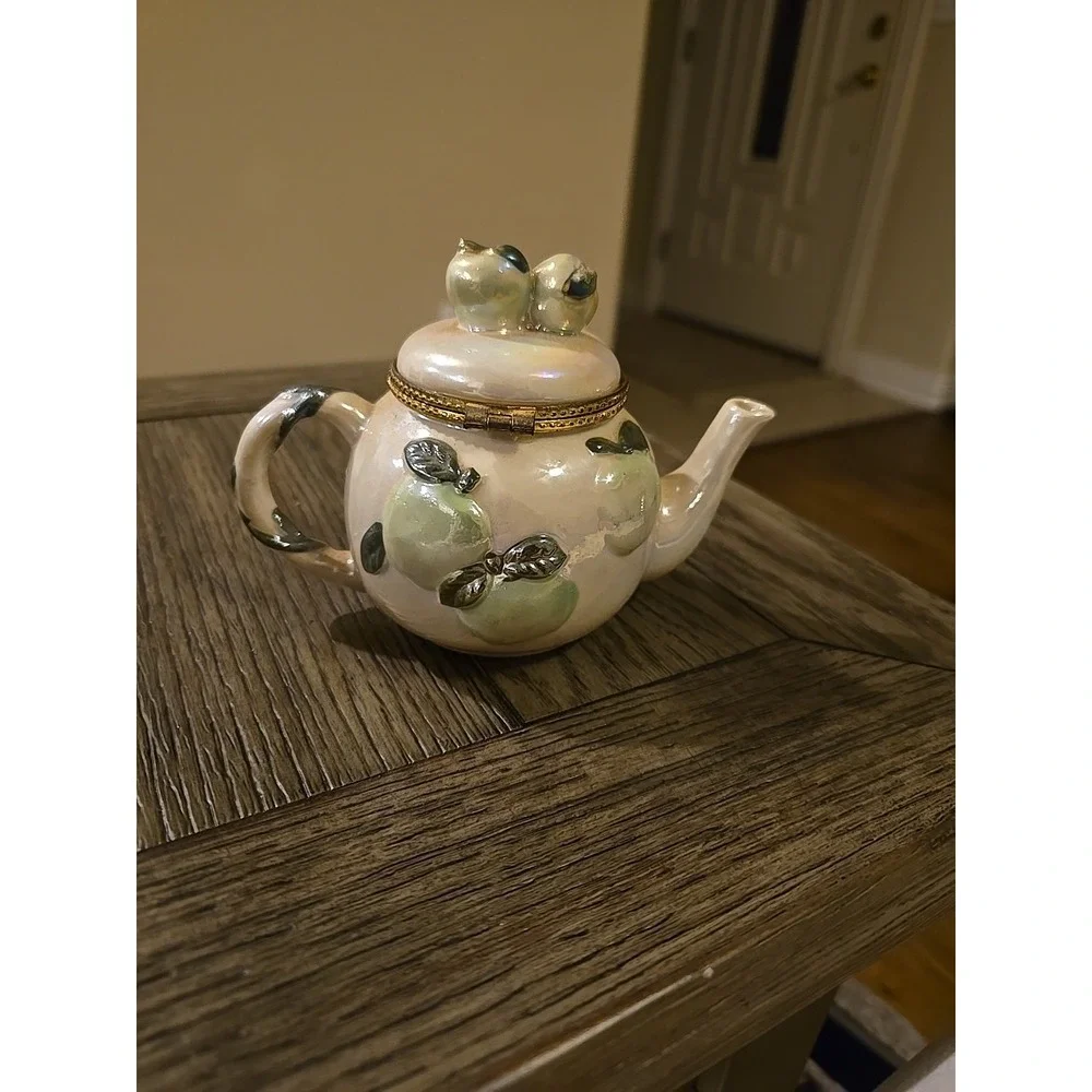 vintage miniature decorative teapot trinket holder
